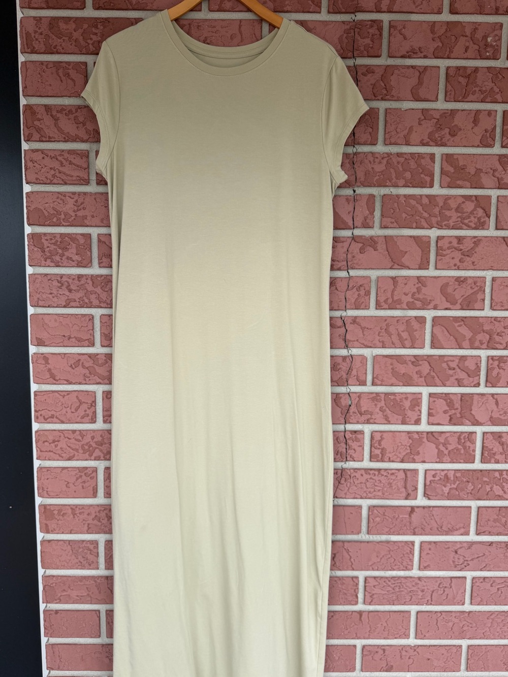 a new day Cream Short-Sleeve Maxi Tee Dress